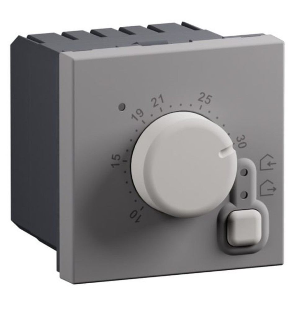 Termostato ambiente Grigio MatixGo 230Vac 2A 2 moduli JG4441