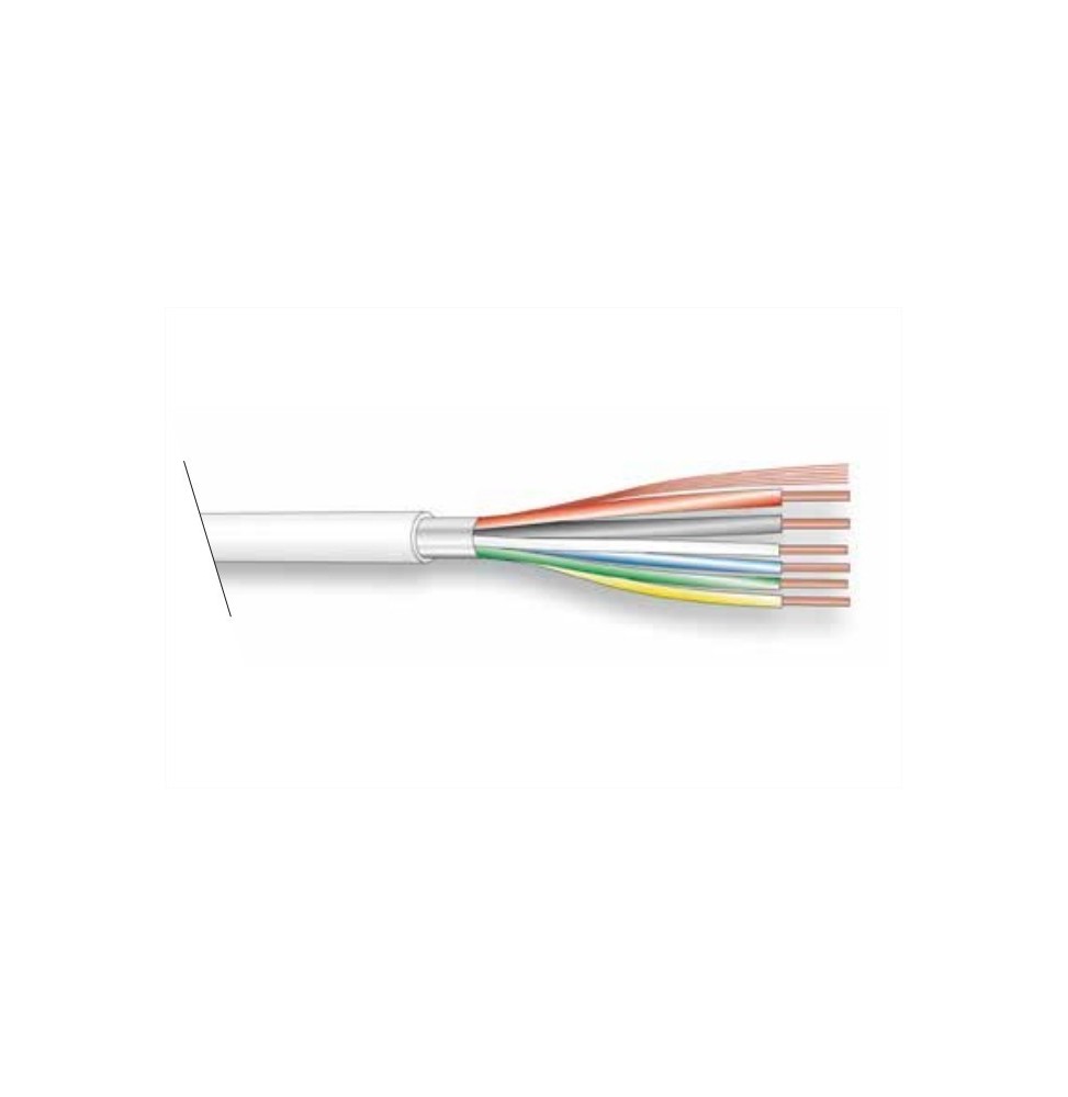 Cavo antifurto 4X0,22 con guaina colore bianco in CCA