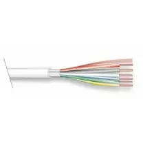 Cavo antifurto 4X0,22+2x0,50 con guaina colore bianco in CCA