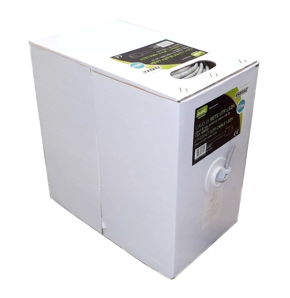 Cavo di rete rigido Ethernet Cat.5E UTP LSZH 24AWG CU 305 metri GBC
