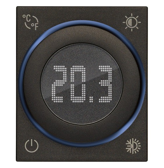 Termostato connesso Vimar Linea IoT 2 moduli Nero 30810.G