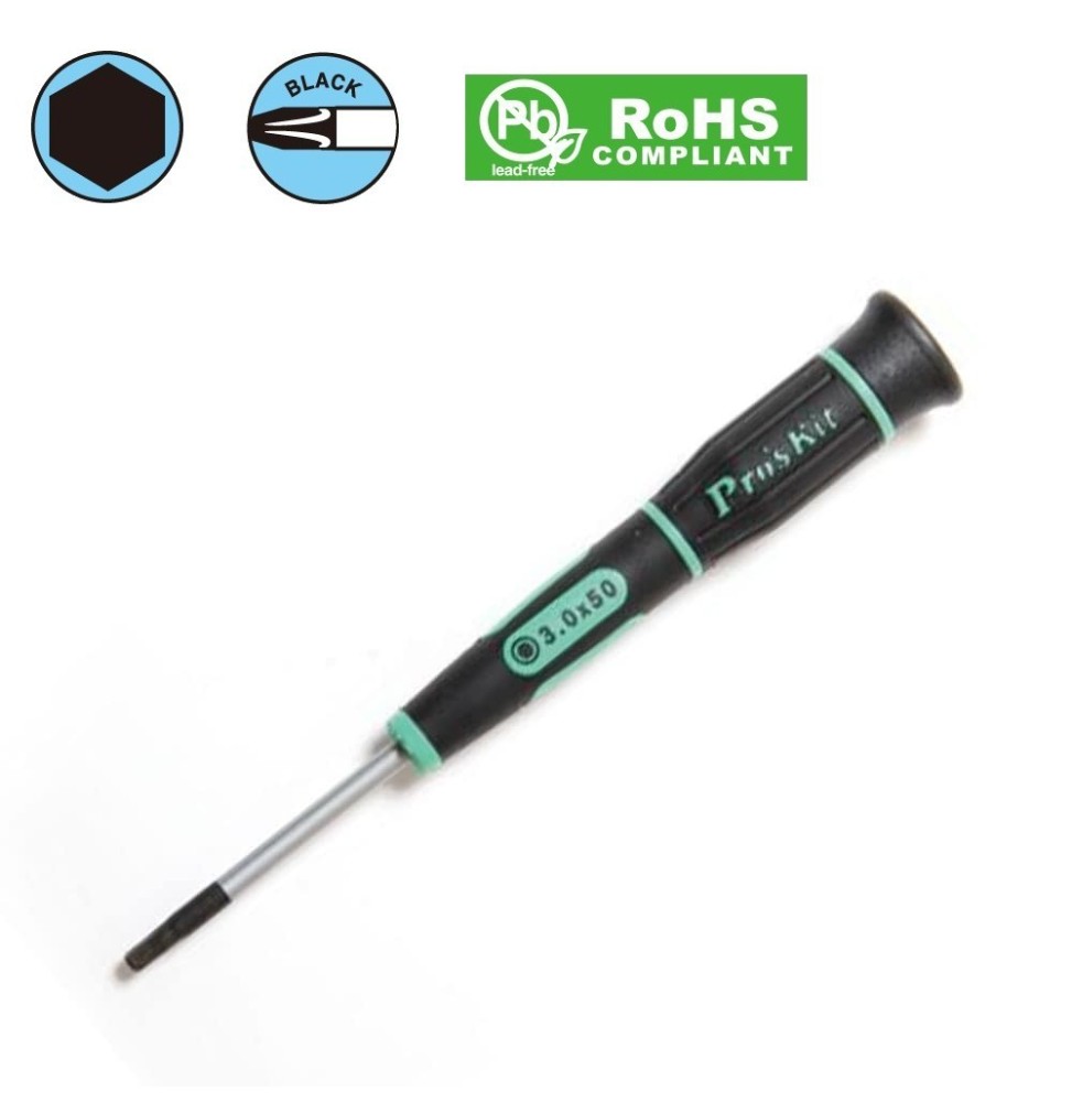 Giravite di Precisione a Punta Esagonale HEX 3.0 x 50 mm SD-081-H7 GBC