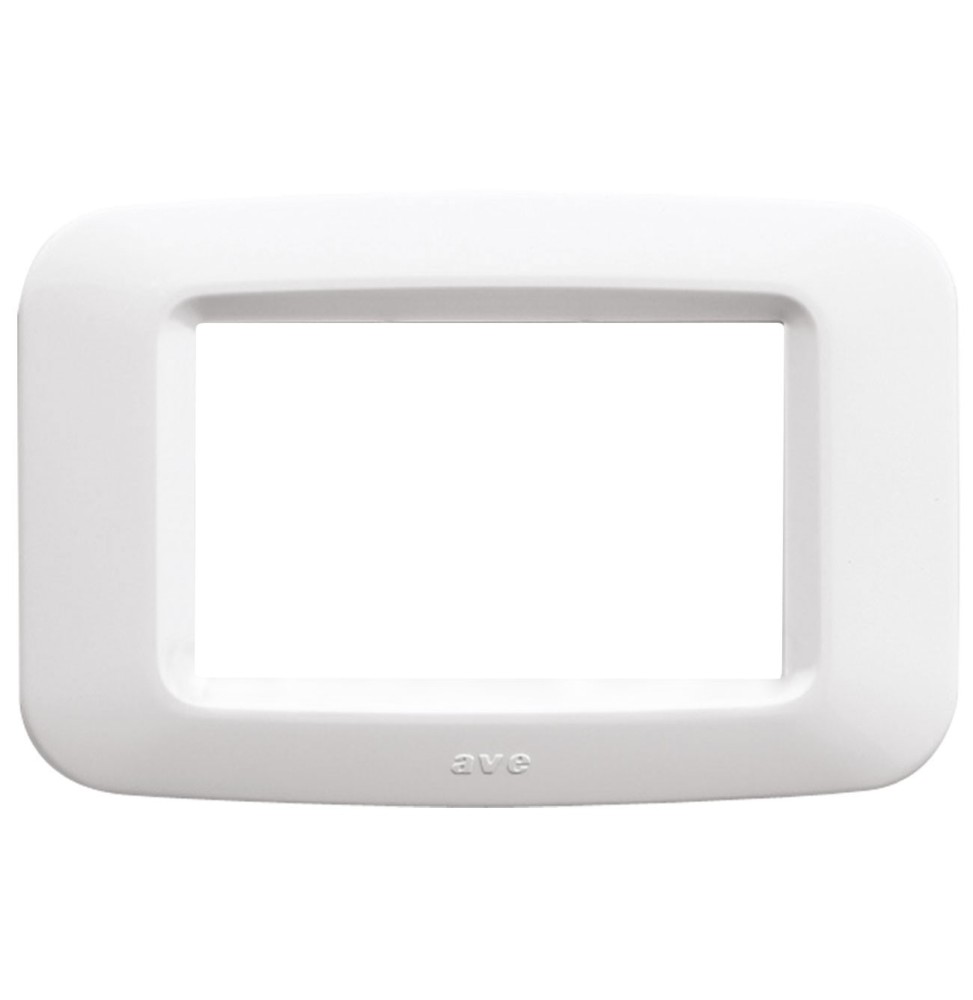 Placca 3 moduli AVE Bianco BanquiseSerie Yes 45 45PY03BB