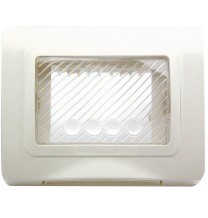 Placca stagna IP55 Bianca con membrana di protezione  Sistema 44 44SP03B